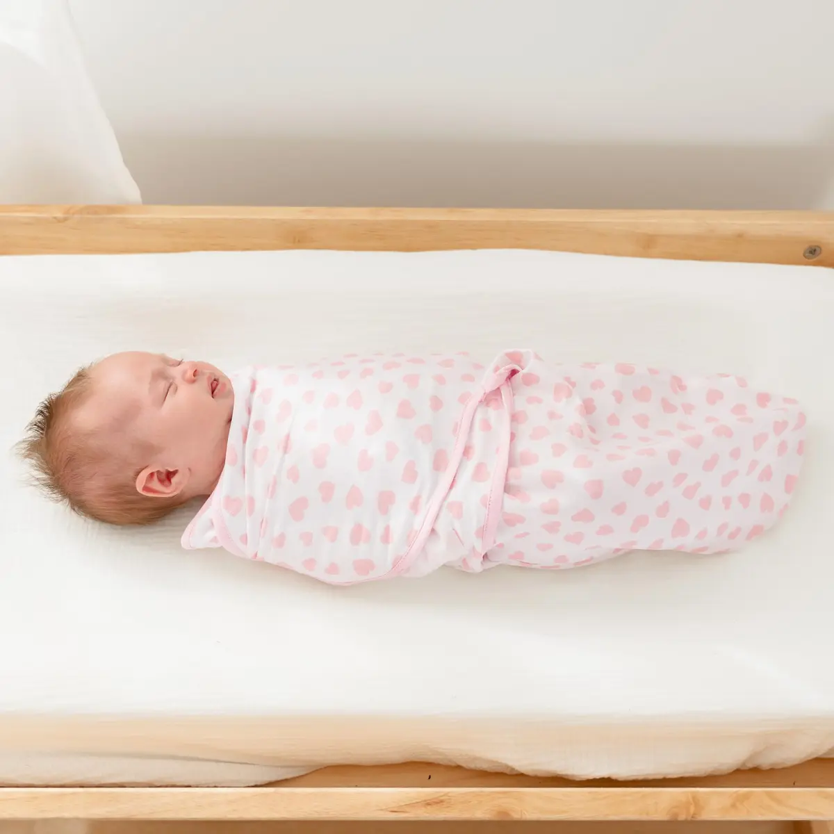 Comfy Cubs Baby Swaddle Blanket Small | Breathable 100% Cotton, Adjustable, 3-Pack Pink - view 4