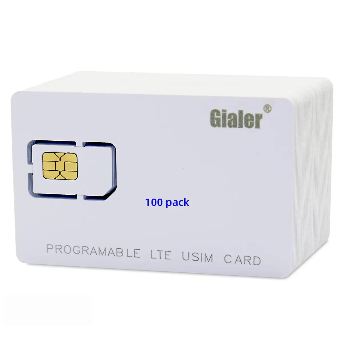 Gialer Programmable SIM Card 100-Pack | 4G LTE WCDMA GSM Nano Micro Standard - view 3