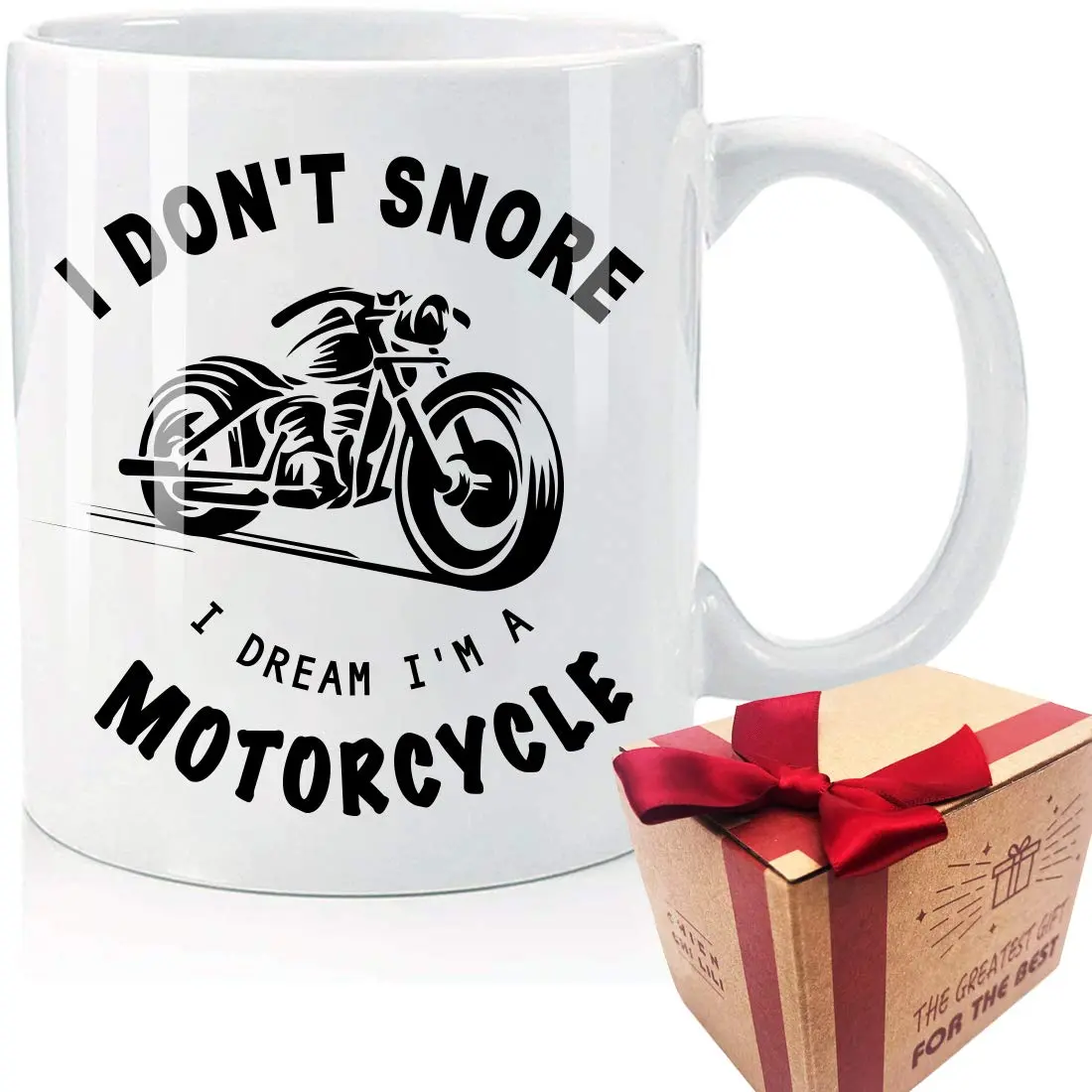 CHIEN-CHI LILI I Don't Snore I Dream I'm A Motorcycle Mug 325ml (11oz) | Funny Biker Gift for Dad Husband Boyfriend Uncle - main product image
