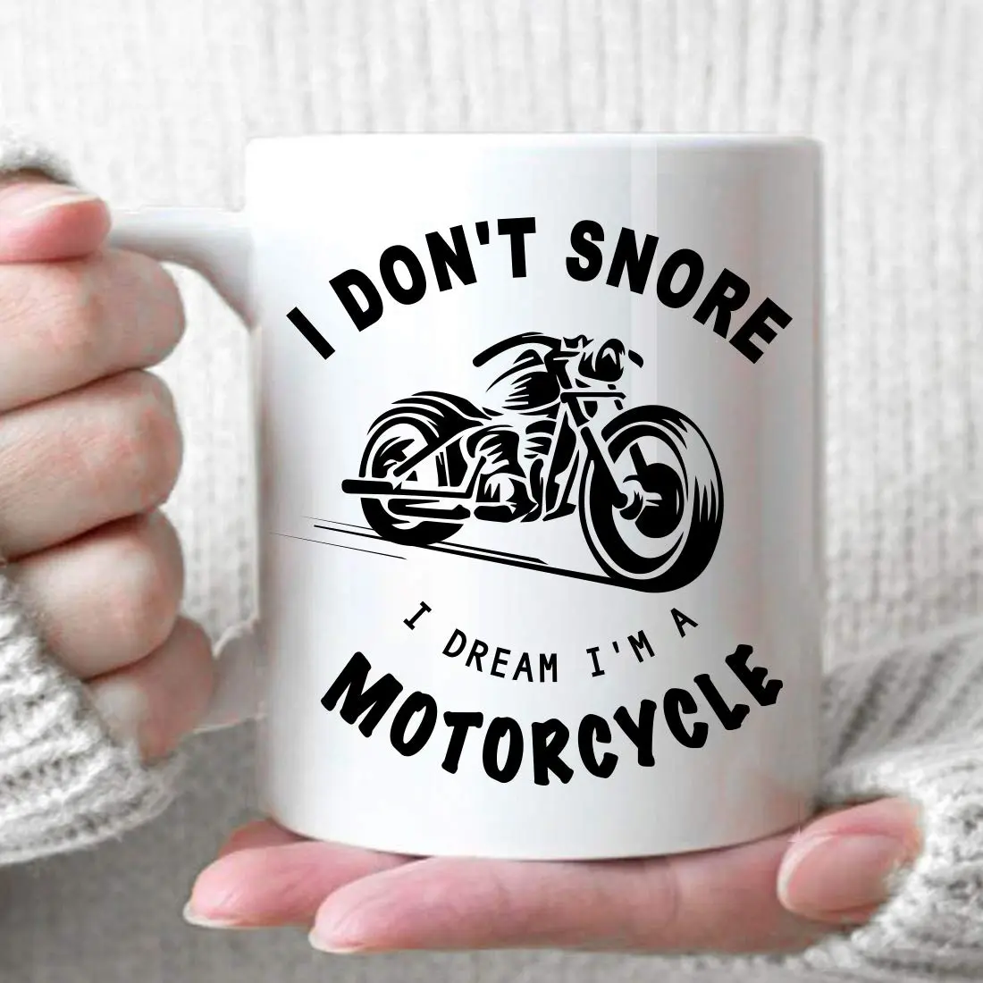 CHIEN-CHI LILI I Don't Snore I Dream I'm A Motorcycle Mug 325ml (11oz) | Funny Biker Gift for Dad Husband Boyfriend Uncle - view 6