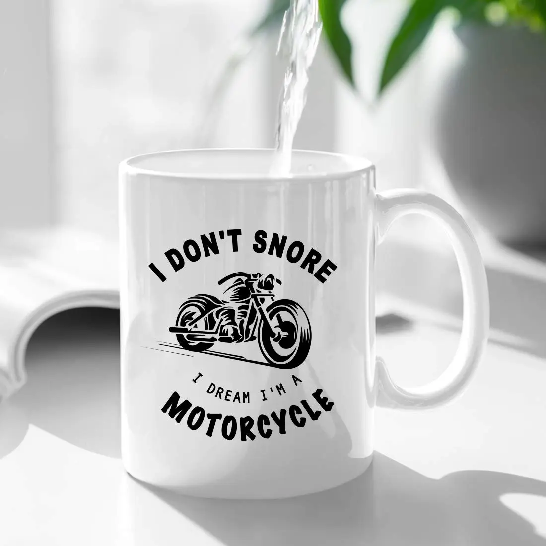 CHIEN-CHI LILI I Don't Snore I Dream I'm A Motorcycle Mug 325ml (11oz) | Funny Biker Gift for Dad Husband Boyfriend Uncle - view 3