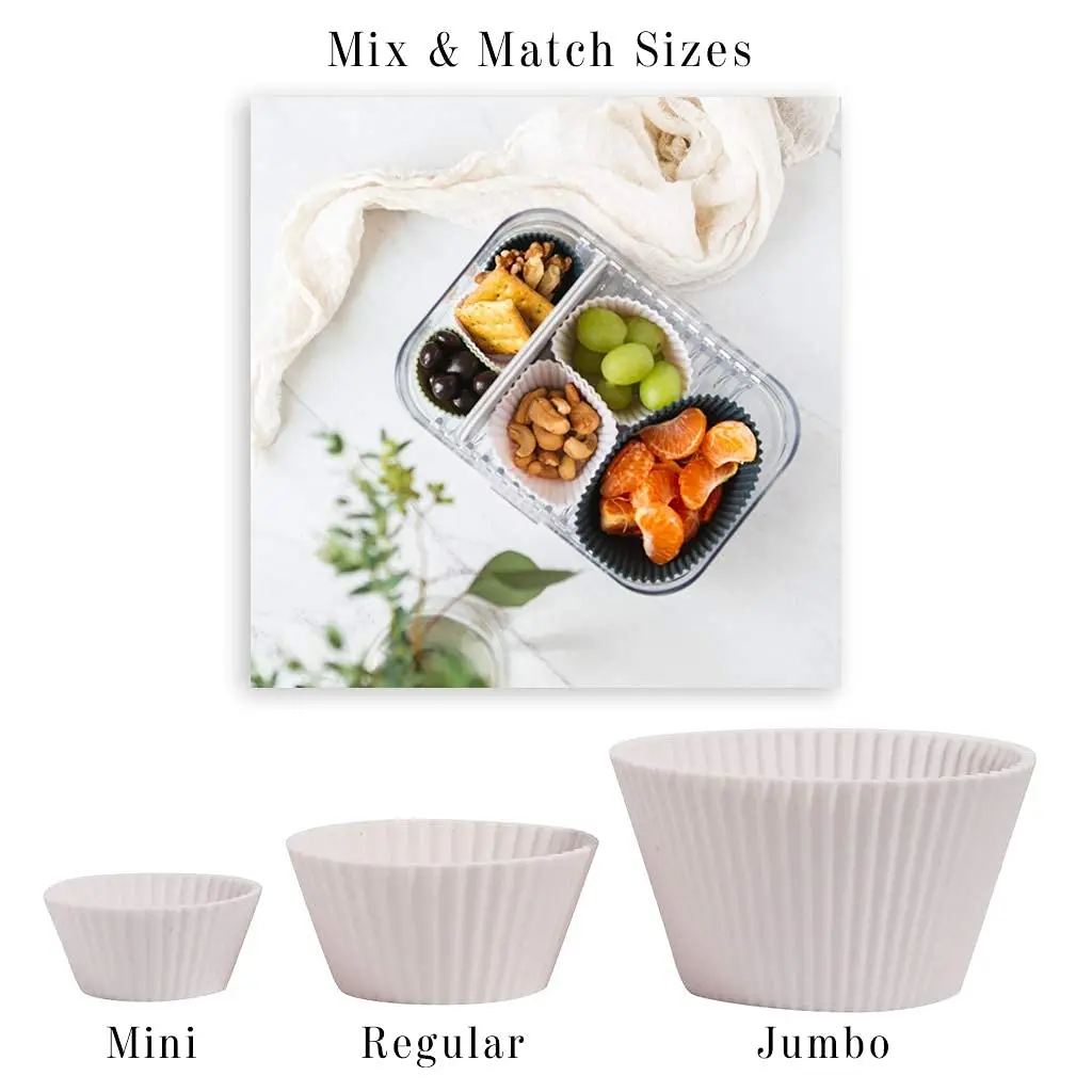 The Silicone Kitchen Reusable Silicone Baking Cups Regular Size 24 Pack | BPA-Free Food-Grade Silicone Muffin Liners for Cupcakes, Baking, Snacks - view 4