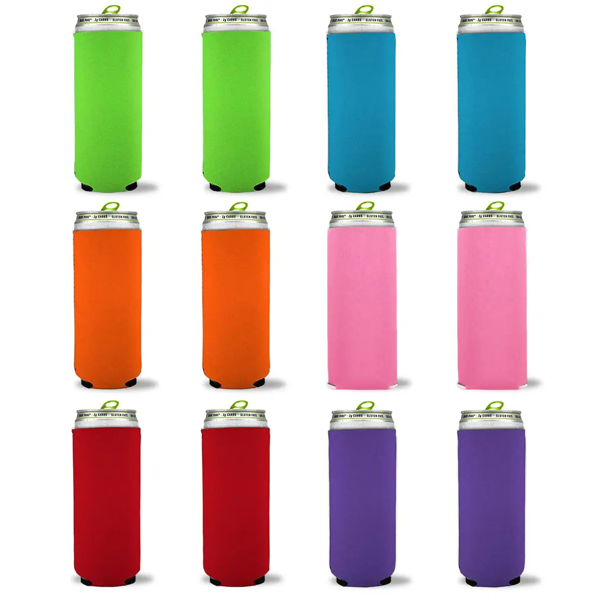 Kropsis Collapsible Slim Can Cooler Sleeves Blank Fabric Foam | Customizable Party Essential - main product image