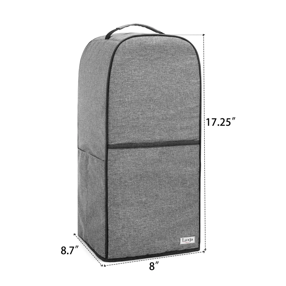 LUXJA Blender Cover for Vitamix 64 oz Low-Profile Blender, Gray | Water-Resistant Nylon Dust Protector - view 6