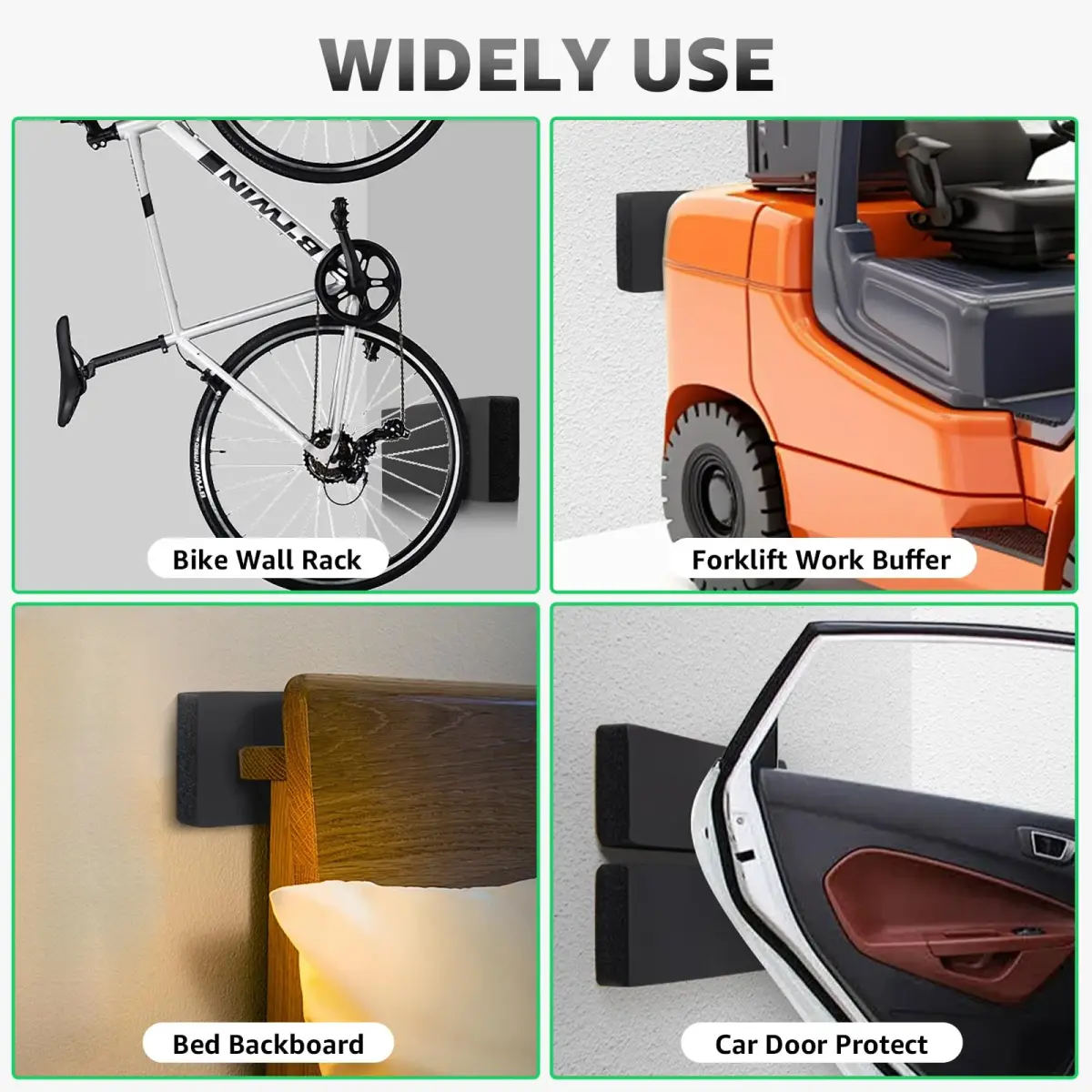 PICK FOR LIFE Garage Wall Protector Bumper Guards - 6 Pack 30cm x 10cm x 3cm | Protects Cars from Dents & Scratches - view 7