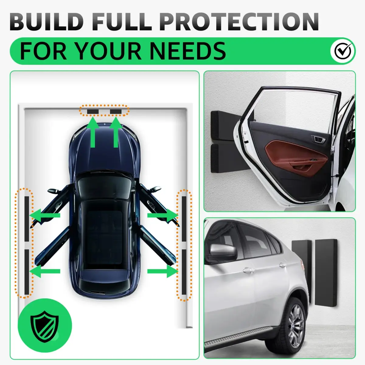 PICK FOR LIFE Garage Wall Protector Bumper Guards - 6 Pack 30cm x 10cm x 3cm | Protects Cars from Dents & Scratches - view 2