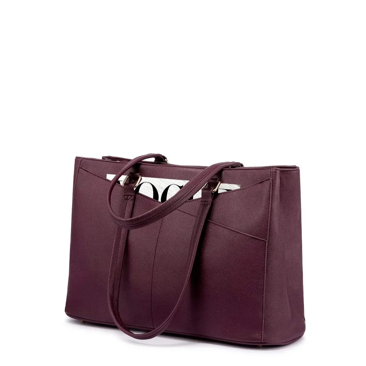 LOVEVOOK Laptop Tote Bag for Women 15.6 Inch Purple | Water-Resistant Business Work Bag with Laptop Compartment - main product image