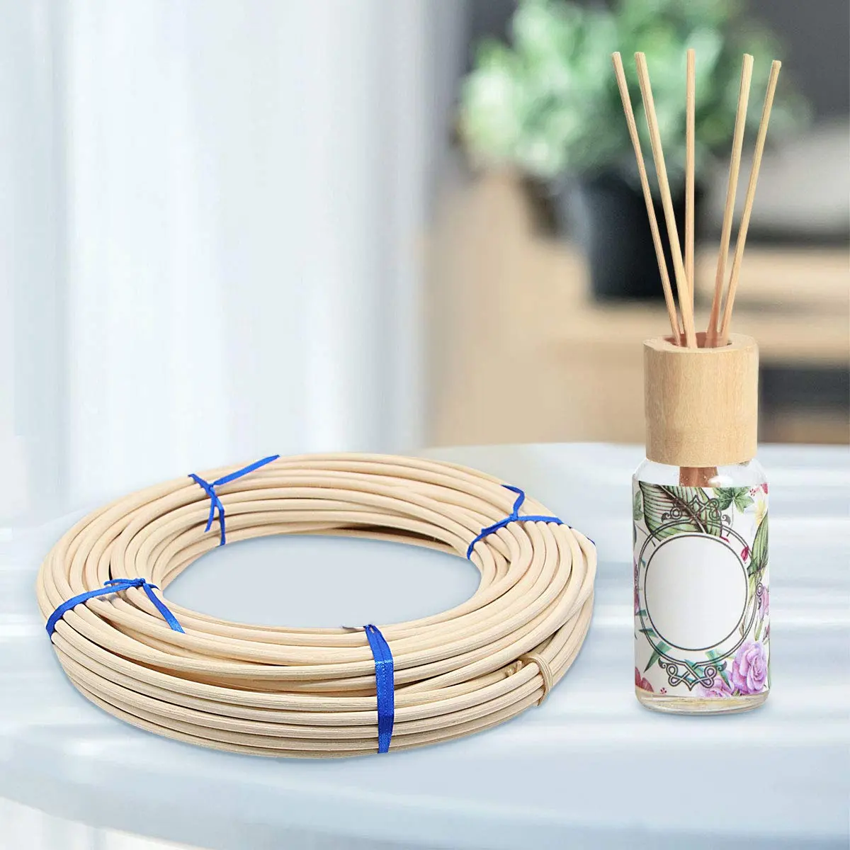 KEILEOHO #8 Reed Spline 65 Feet x 3/16 Inch Cane Webbing for Weaving, Chair Repair & Crafts - view 6