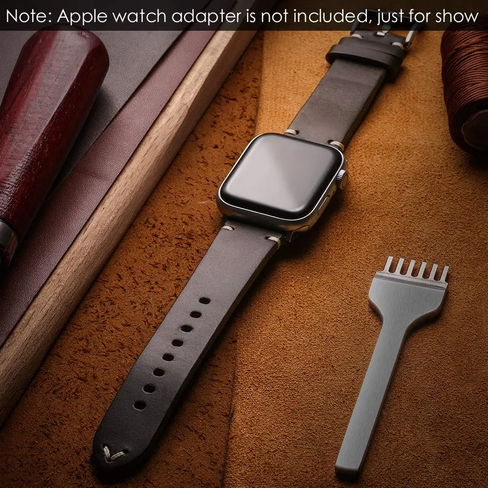 hemsut h Horween Leather Watch Band Green 20mm (0.79 inch) | Quick Release Handmade Vintage Replacement - view 6