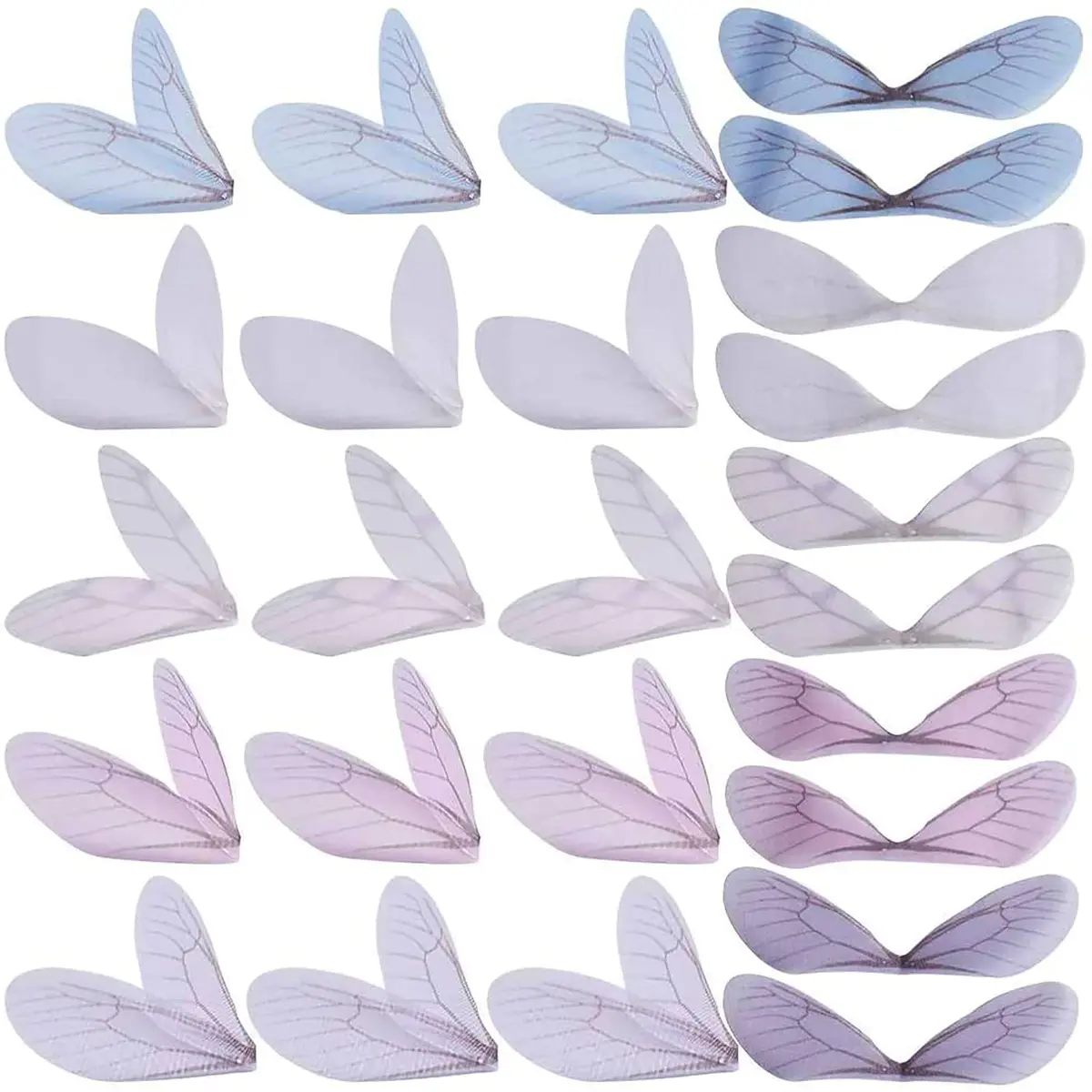 SUNNYCLUE 100Pcs Dragonfly Wing Charms 82mm x 25.5mm | Organza Charms for Jewelry Making - main product image