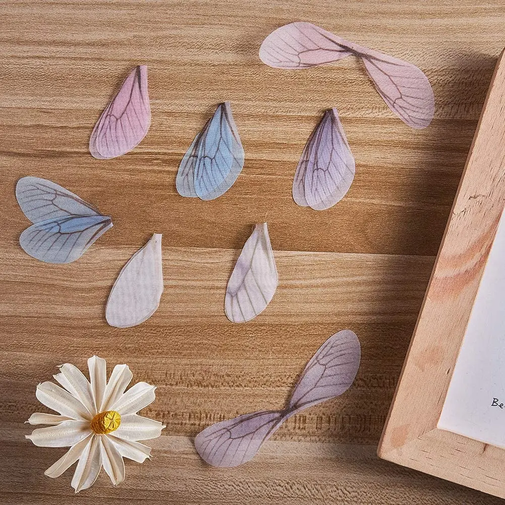 SUNNYCLUE 100Pcs Dragonfly Wing Charms 82mm x 25.5mm | Organza Charms for Jewelry Making - view 6