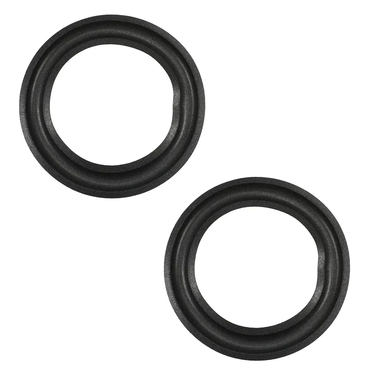 Fielect 5"/130mm Speaker Foam Edge Surround Rings (2-Pack, Black) | DIY Speaker Repair Parts - main product image