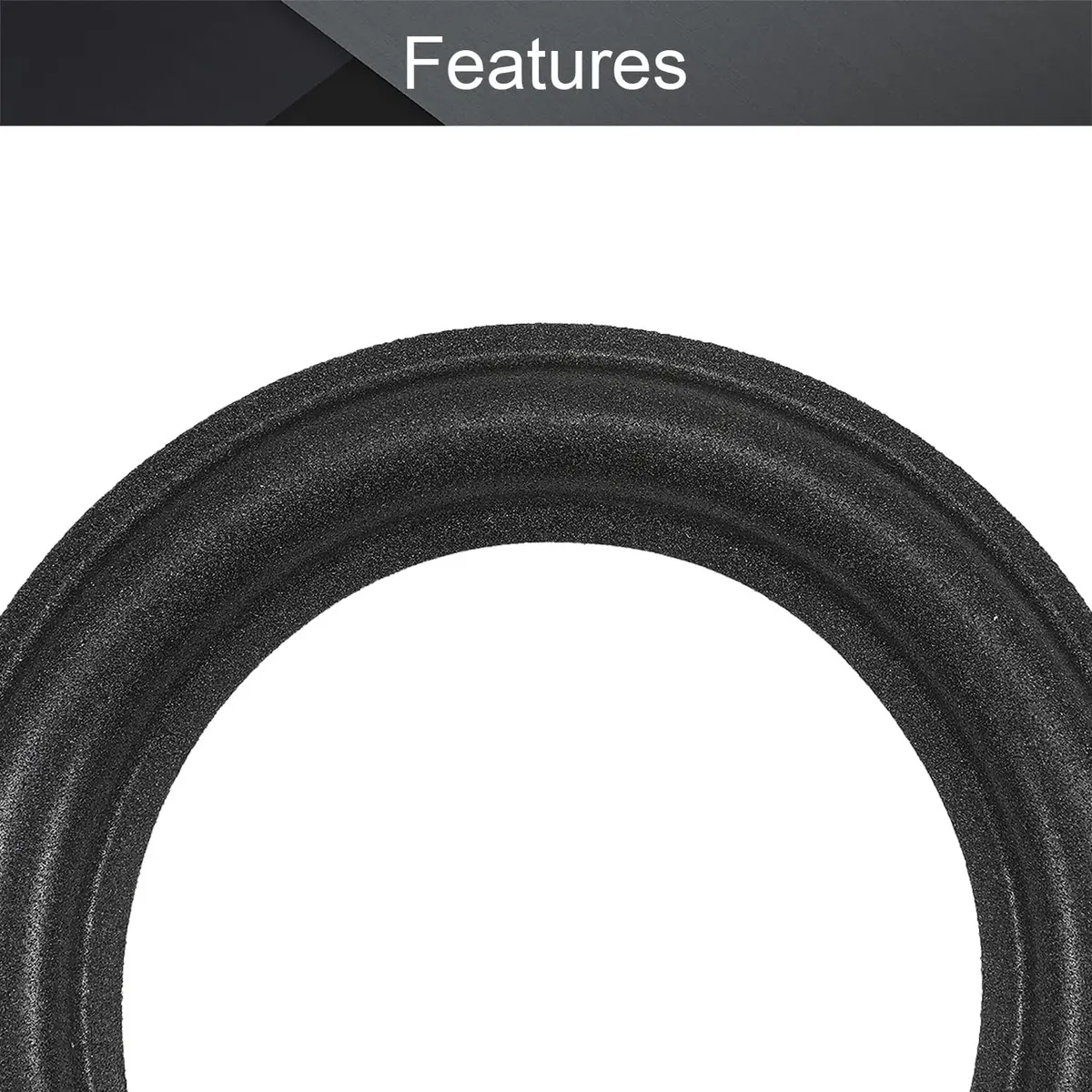 Fielect 5"/130mm Speaker Foam Edge Surround Rings (2-Pack, Black) | DIY Speaker Repair Parts - view 4