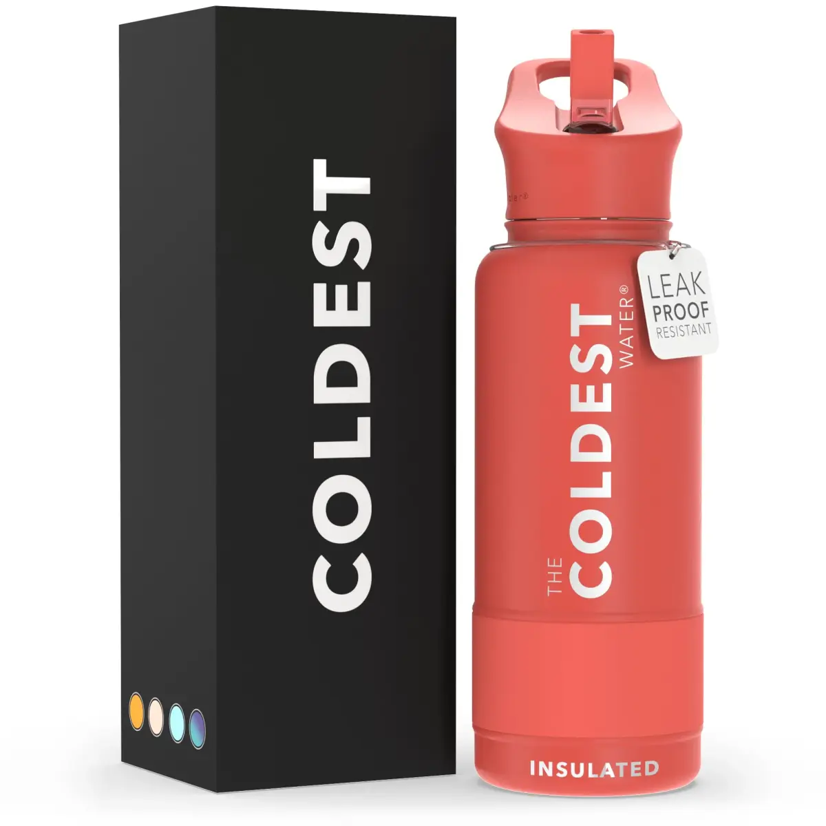 The Coldest Insulated Water Bottle with Straw Lid 591ml (20 oz) | Keeps Drinks Cold 36 Hrs, Hot 13 Hrs - main product image