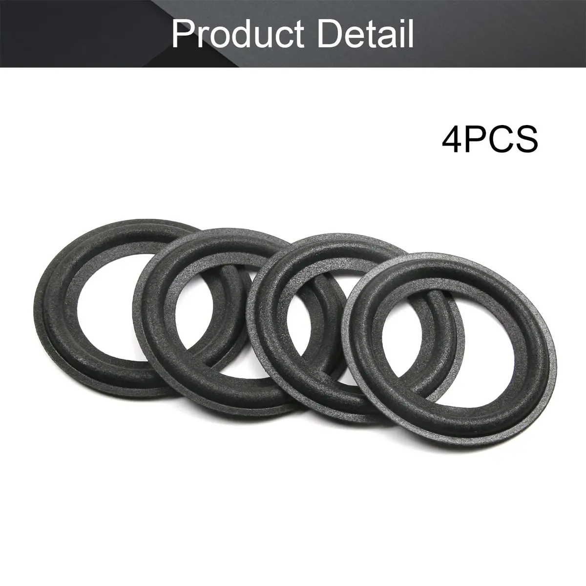 Fielect 2.5 Inch Foam Speaker Edge Surround Rings (63mm/2.46" OD) | Pack of 4 for Speaker Repair - view 4