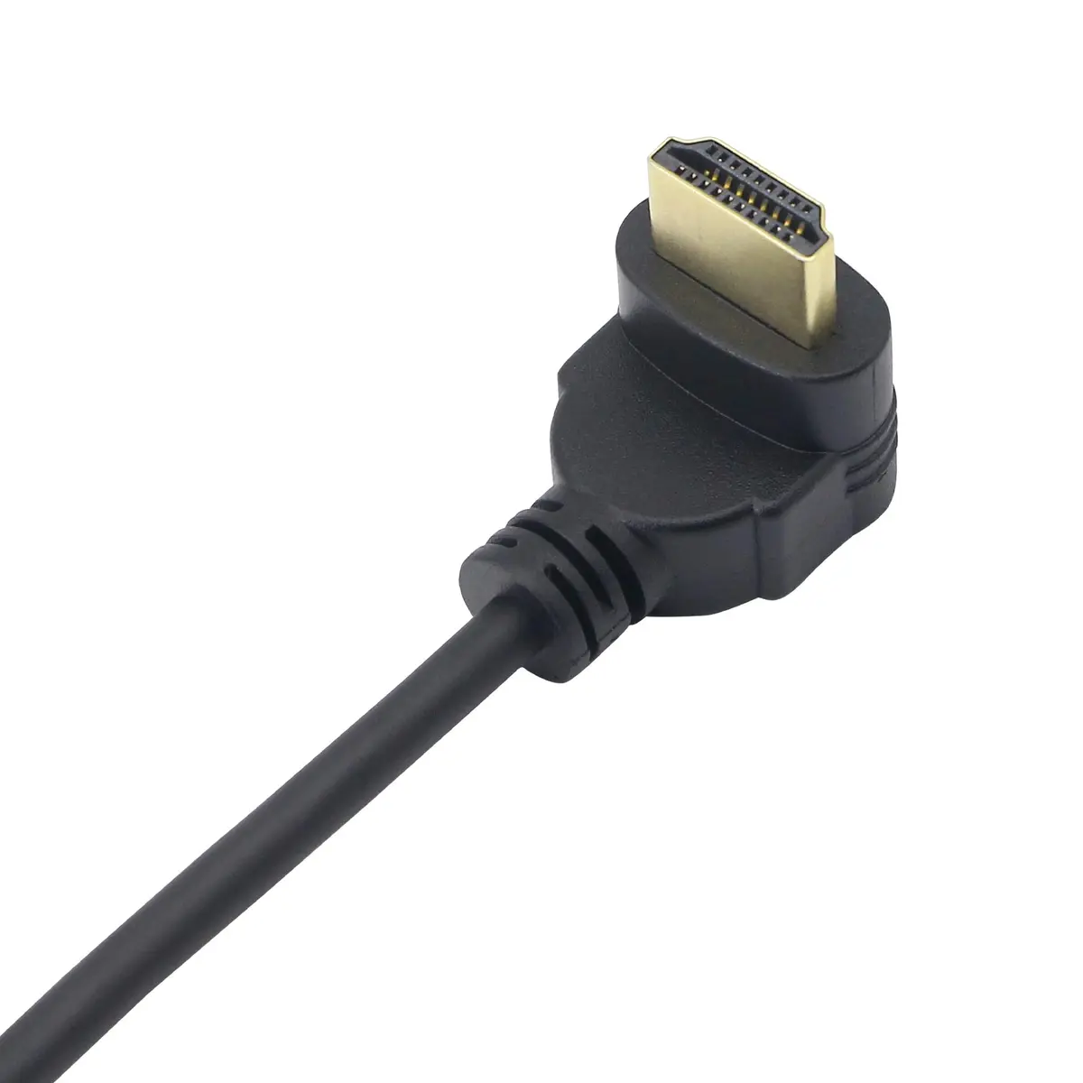 PNGKNYOCN Right Angle HDMI Coiled Cable 1.5m (6 ft) Upward Angle Male to Male | Camera Monitor Connection - view 4