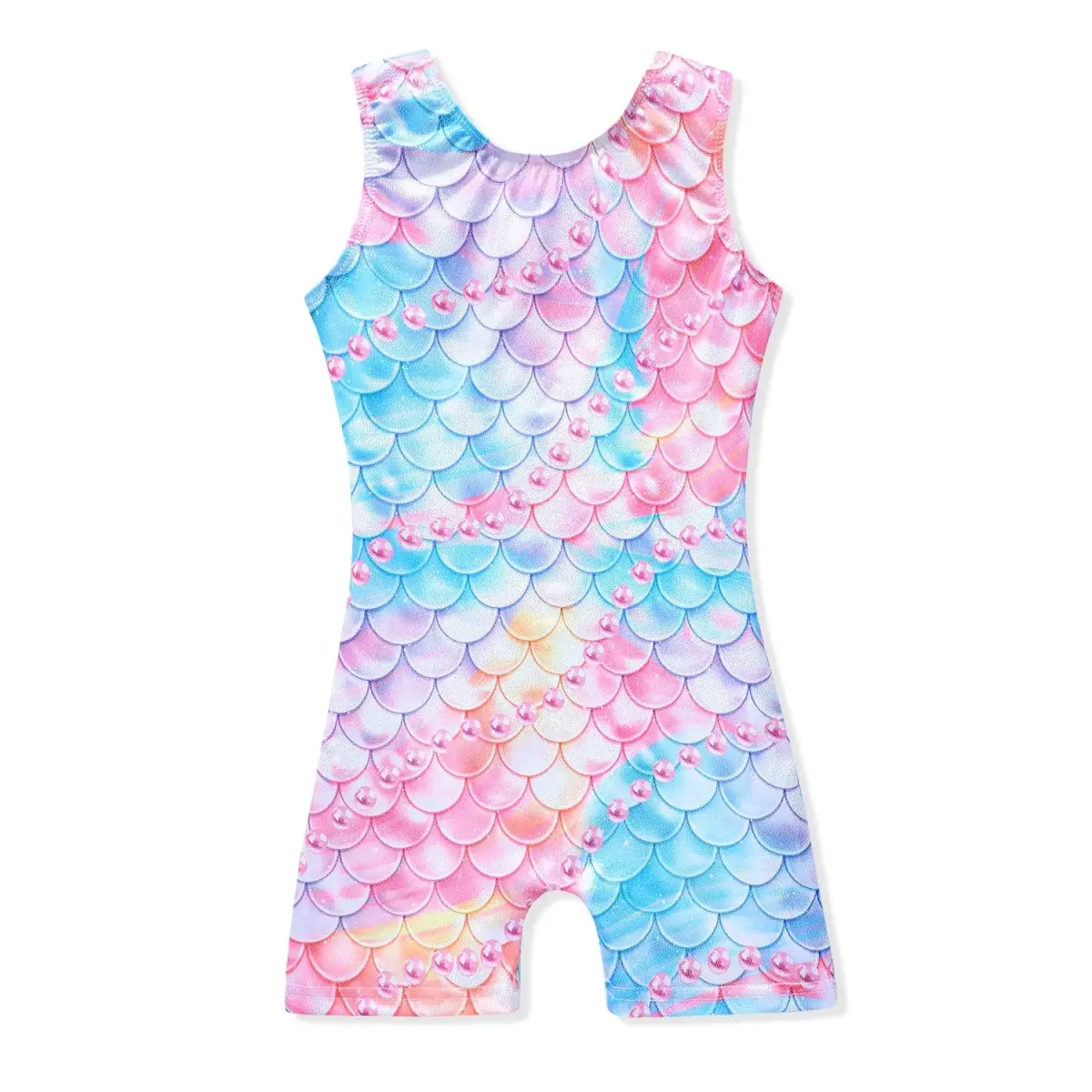 Belovance Girls Gymnastics Leotard Unicorn Rainbow Athletic Dance Wear Colorful Mermaid 6-7 Years - main product image