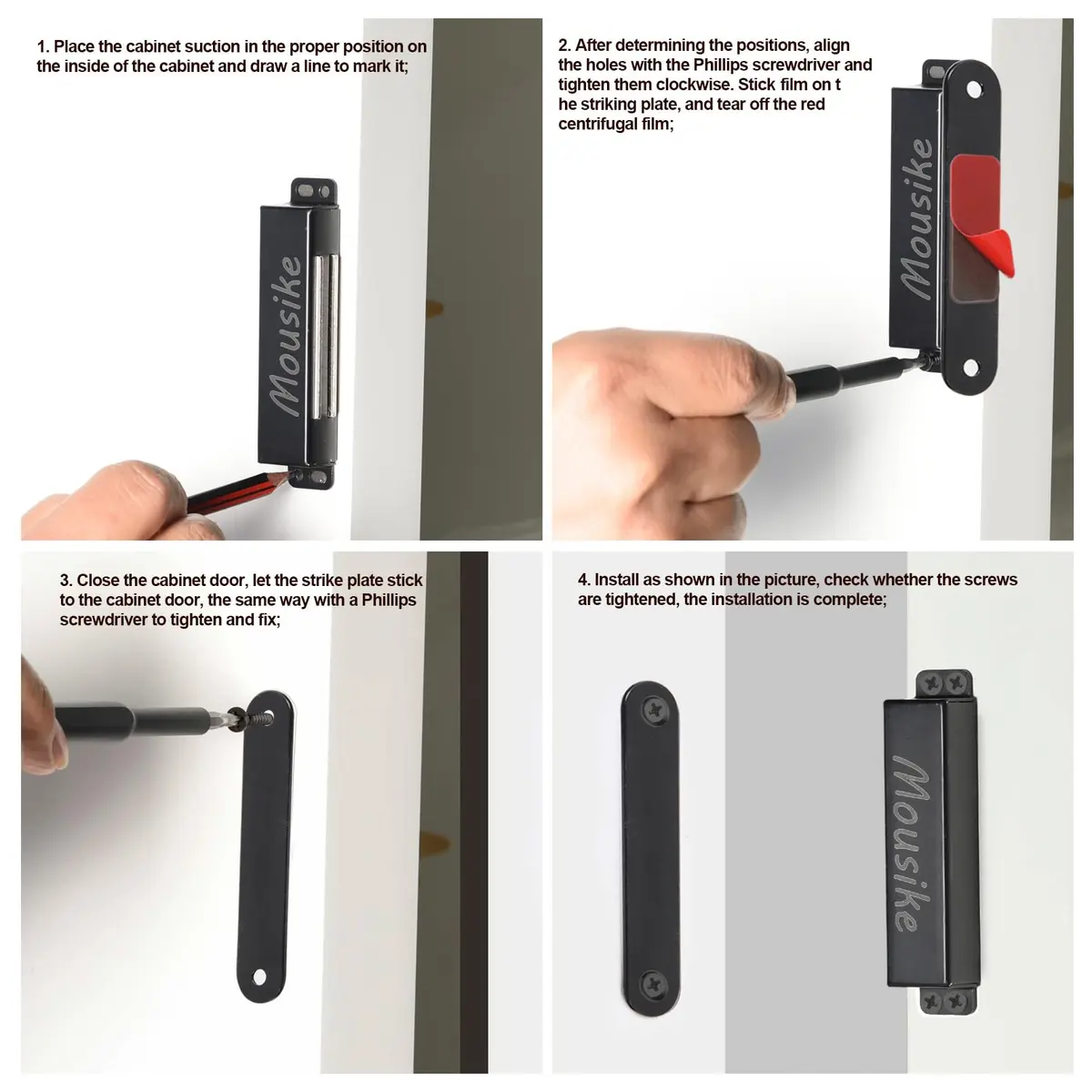 Mousike Magnetic Door Catch Heavy Duty 40kg | Strong Magnetic for Kitchen & Wardrobe - view 7