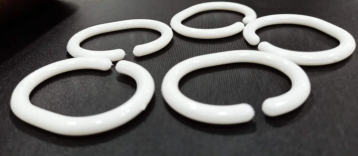 FAPBADRI Plastic Shower Curtain Rings, 36 Pieces | Rust-Free C-Design for Easy Installation - view 6