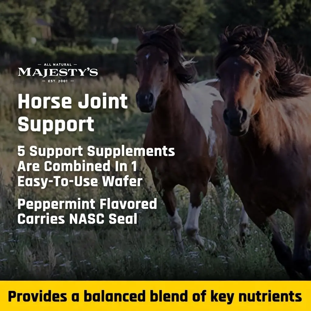 Majesty's Flex Wafers - Superior Horse/Equine Joint Support Supplement - Glucosamine, MSM, Chondroitin, Yucca, Vitamin C (Peppermint, 120 Count) - view 9