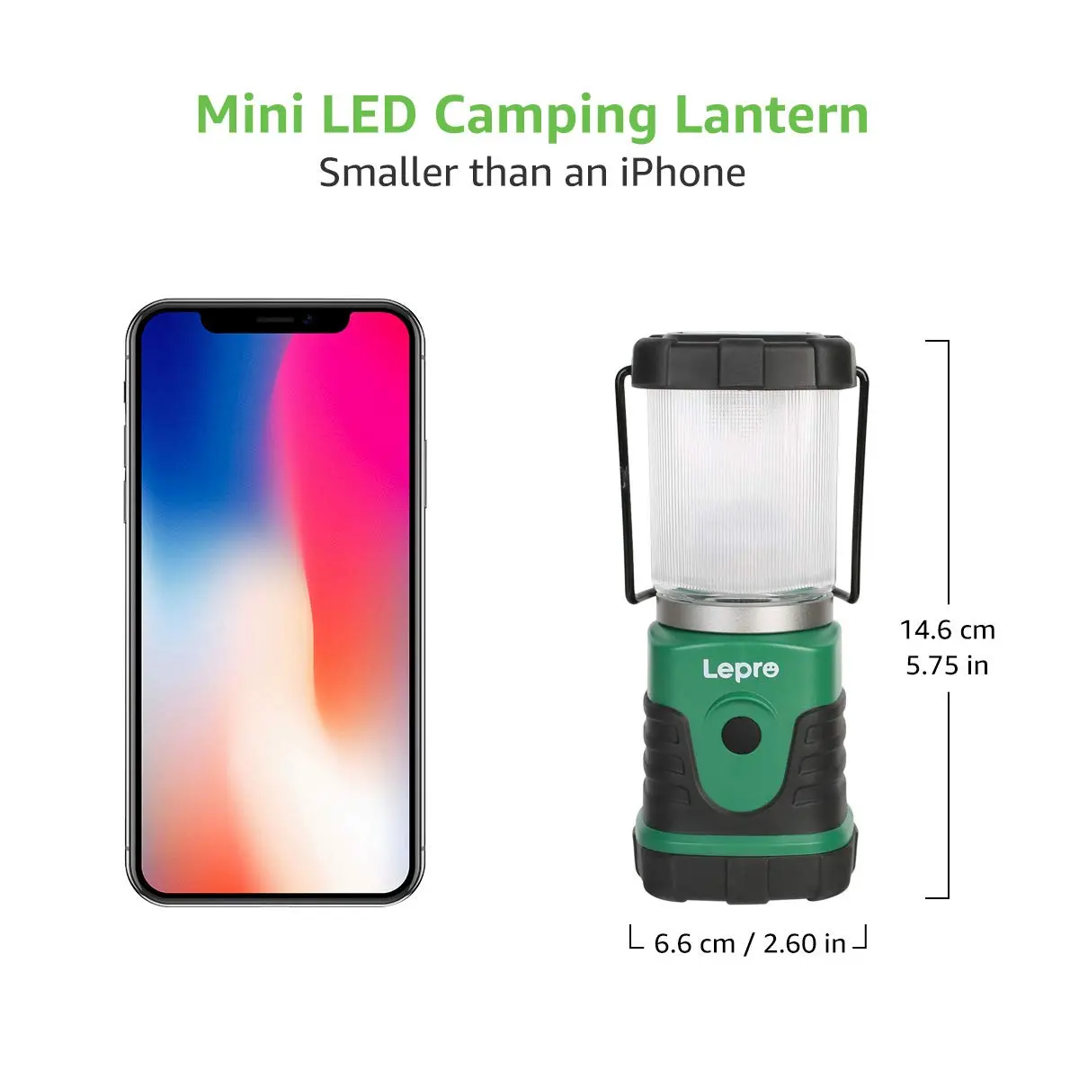 Lepro LED Camping Lantern, Mini Camping Lantern, 350LM, 4 Light Modes, 3 AA Battery Powered | Bright, Portable & Water-Resistant - view 6