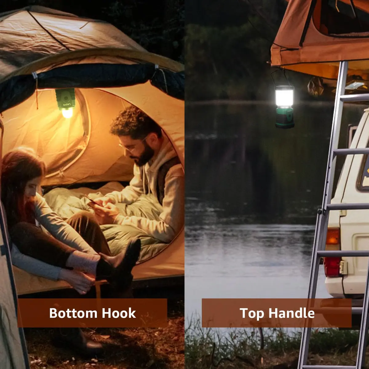 Lepro LED Camping Lantern, Mini Camping Lantern, 350LM, 4 Light Modes, 3 AA Battery Powered | Bright, Portable & Water-Resistant - view 4