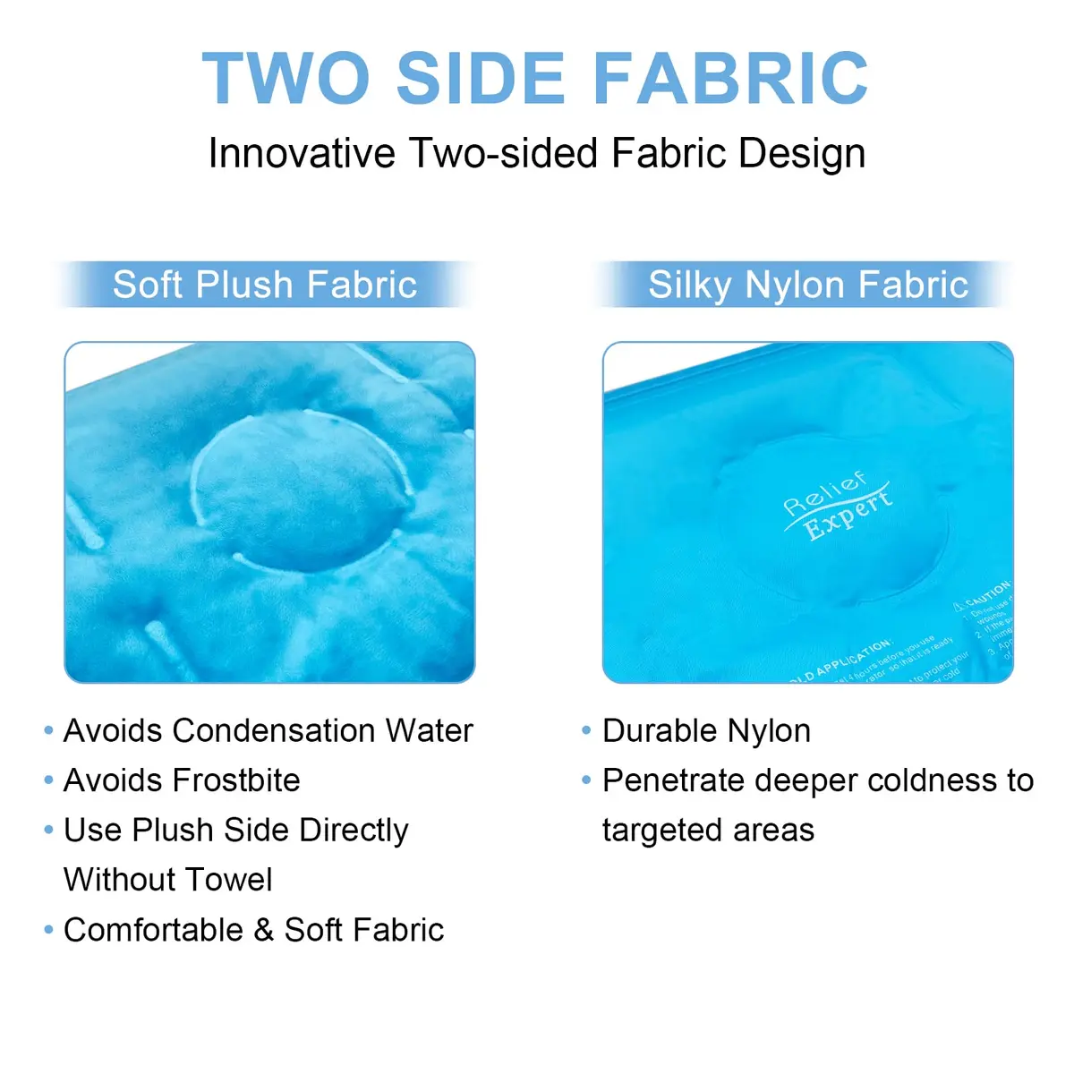 Relief Expert Knee Ice Pack Wrap with Plush Lining & Nylon Side - Large Blue, 1 Pack | Reusable Cold Compress for Knee Pain Relief - view 3