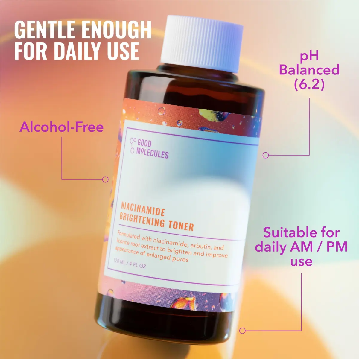 Good Molecules Niacinamide Brightening Toner 120ml (4 fl oz) | Evens Tone & Minimizes Pores - view 4