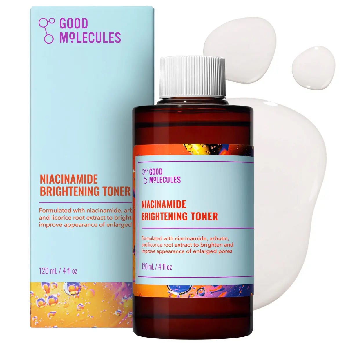 Good Molecules Niacinamide Brightening Toner 120ml (4 fl oz) | Evens Tone & Minimizes Pores - main product image