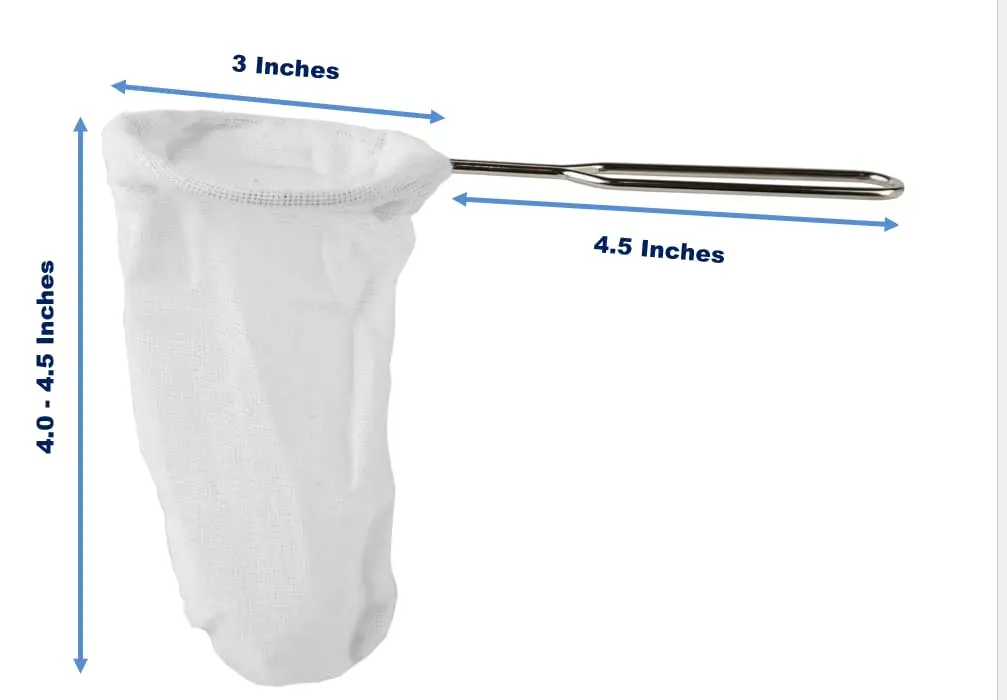 426 Top Products Thai Tea Filter (3 Inches) Reusable Cloth Tea Strainer Made in Thailand - view 2