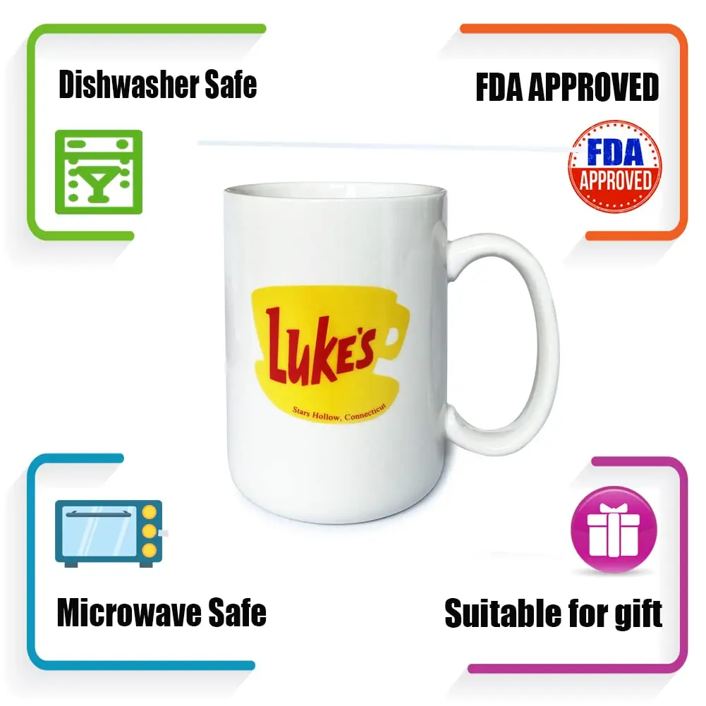 senooe Luke's Diner 15oz (444ml) Ceramic Coffee Mug | TV Show Fan Gift - view 6
