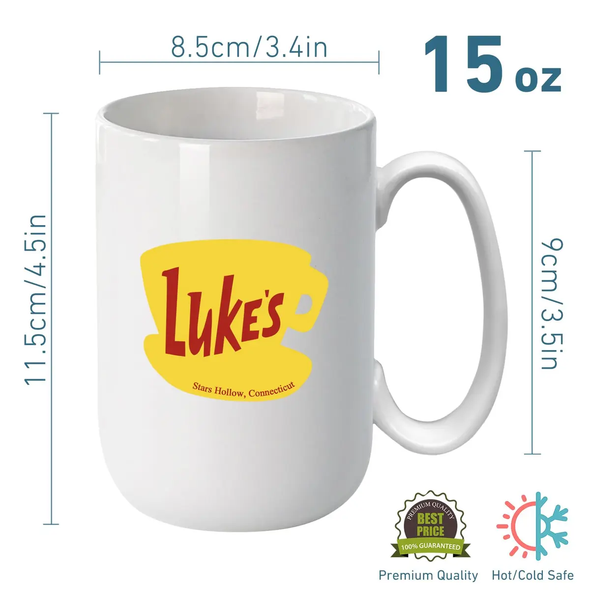senooe Luke's Diner 15oz (444ml) Ceramic Coffee Mug | TV Show Fan Gift - view 3