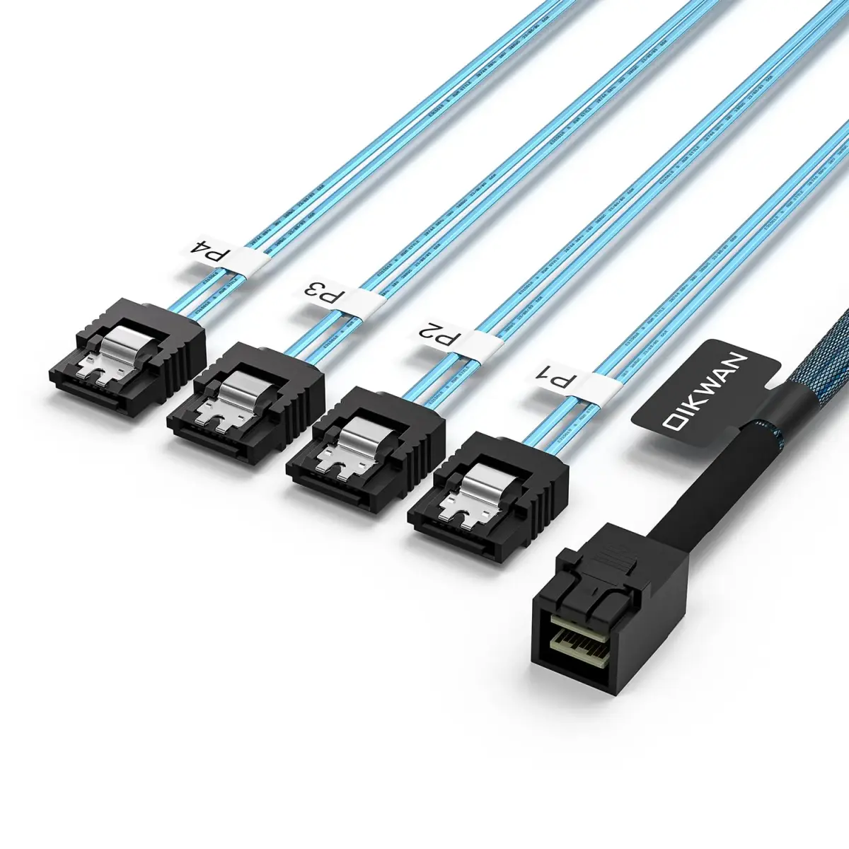 OIKWAN Internal HD Mini SAS to 4XSATA Cable 0.49m (1.6ft) | Connects RAID Controller to 4 SATA Drives - view 2