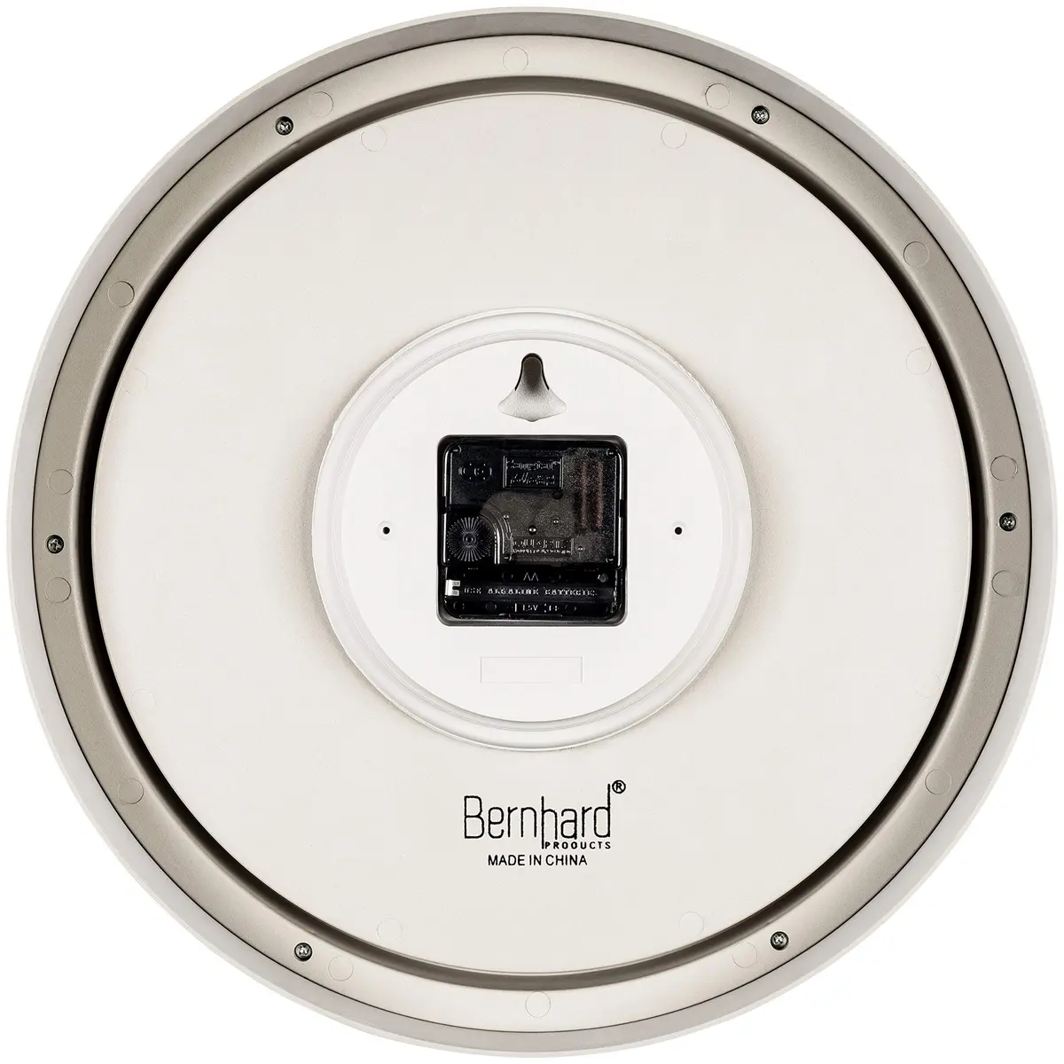 Bernhard Products Large 12.5 Inch Purple Wall Clock with Sweep Movement, Quartz Analog Display, Plastic Case, Metal Hands, Battery Operated - view 6