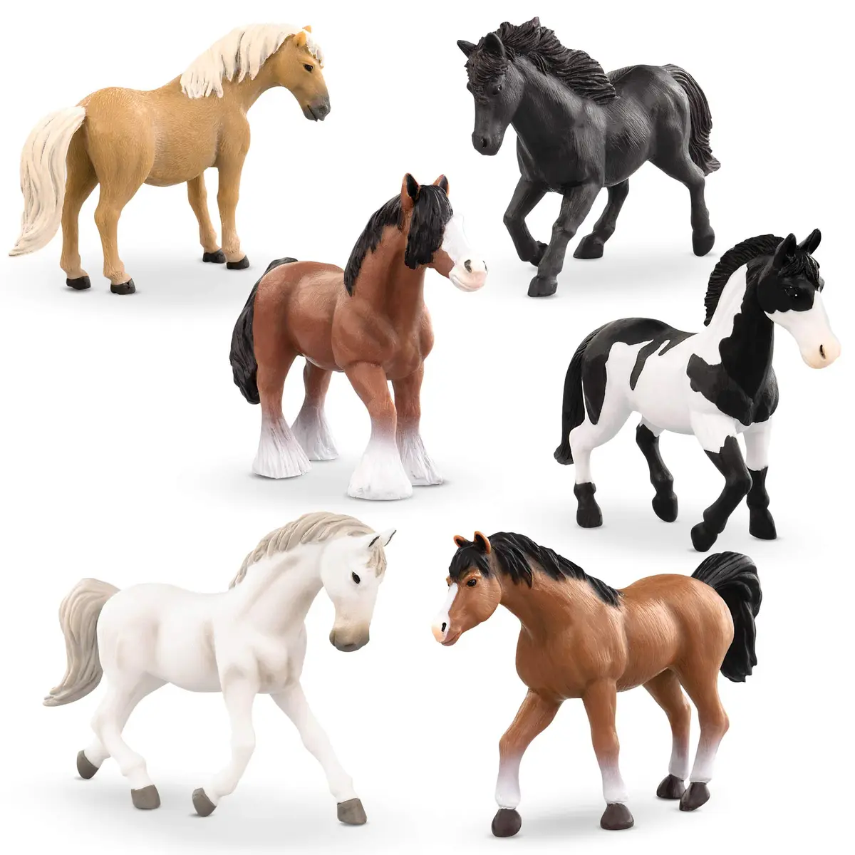 Terra by Battat Horse Figurines Set 4-5 inch (10-13 cm) | Realistic 6-Piece Animal Toys - main product image