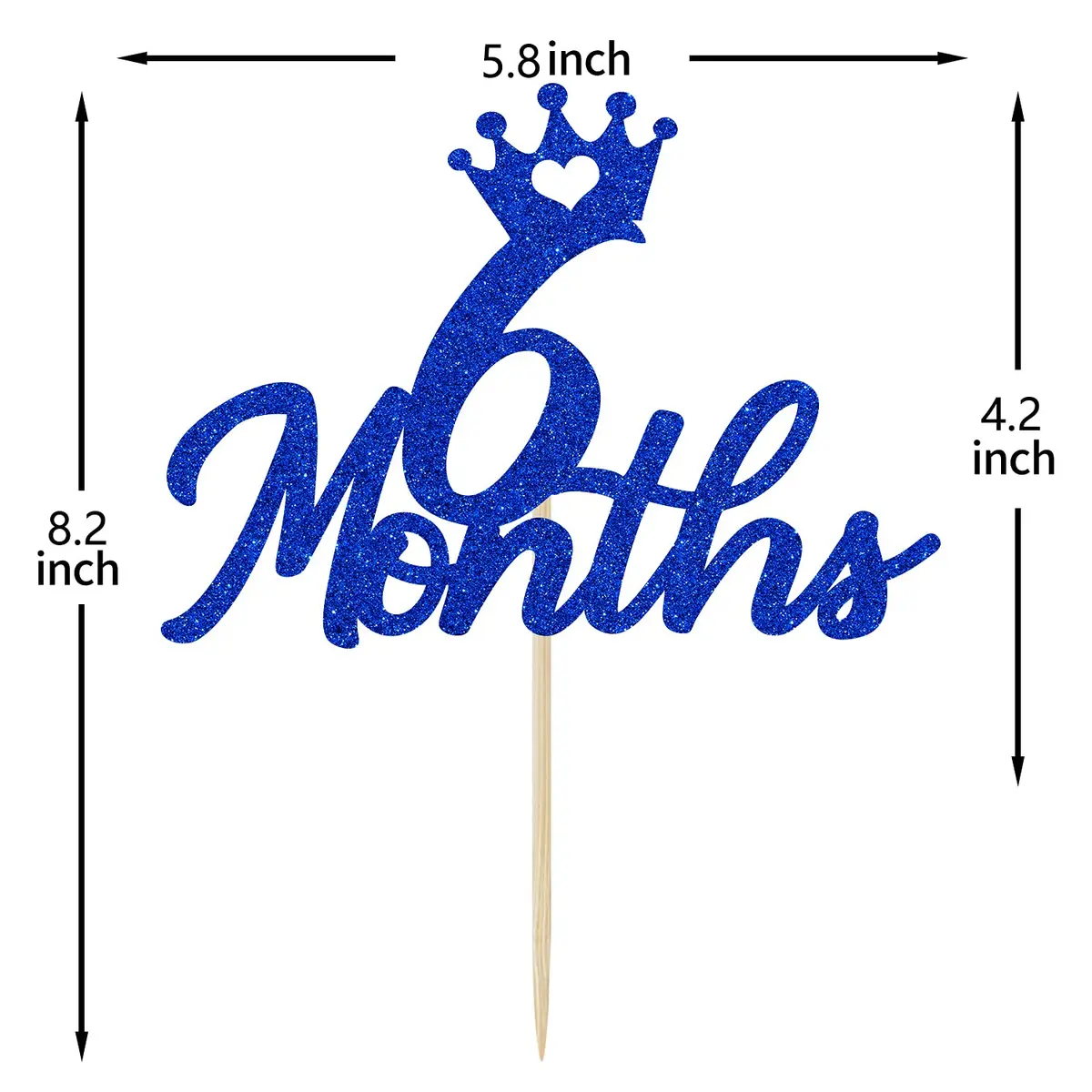 Betalala Cake Topper 6 Months | Baby's Half Year Birthday Decoration (100 words) - view 5