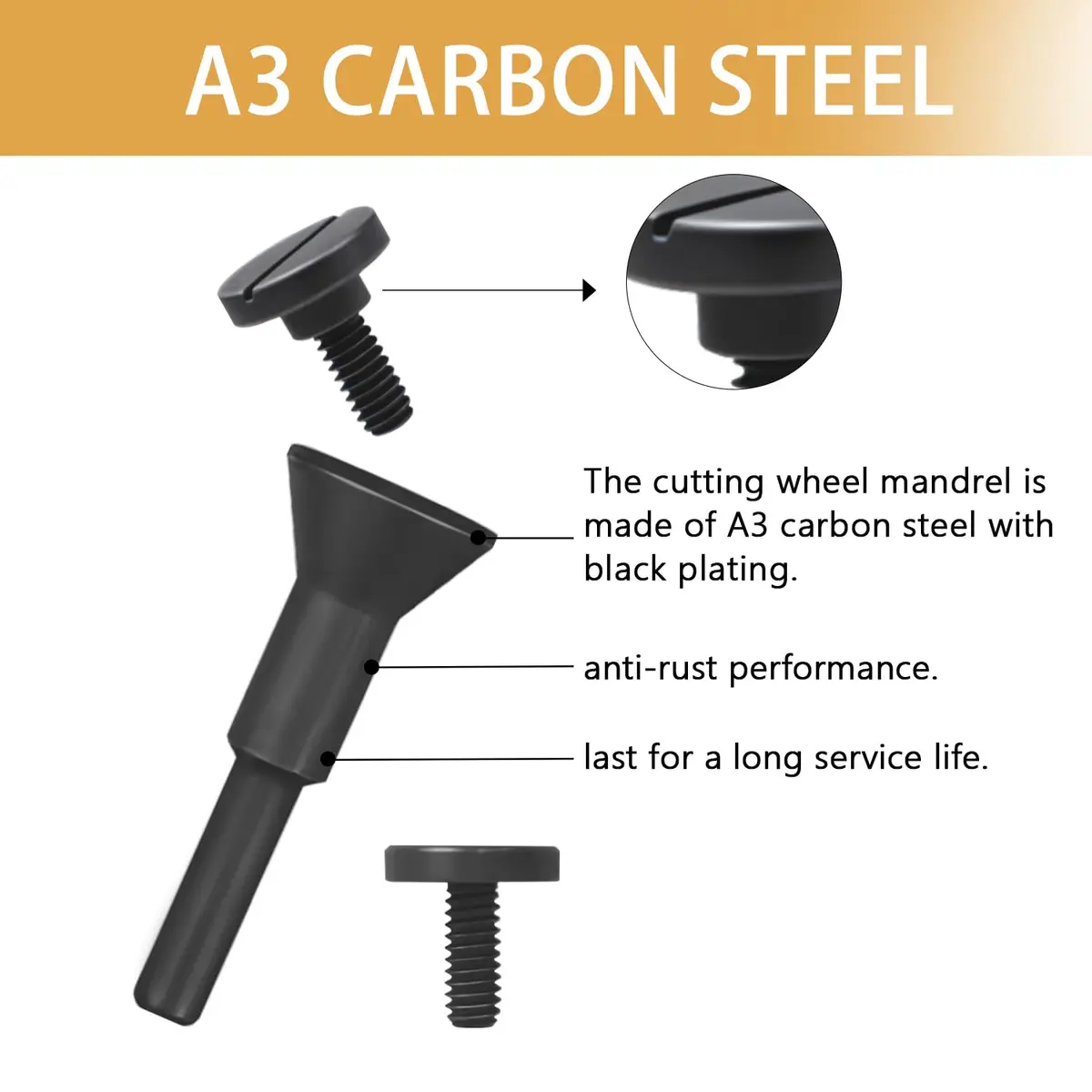 scottchen PRO Mounting Mandrel 2-Pack | 6.35mm (1/4") Shank for Rotary Tools - view 6