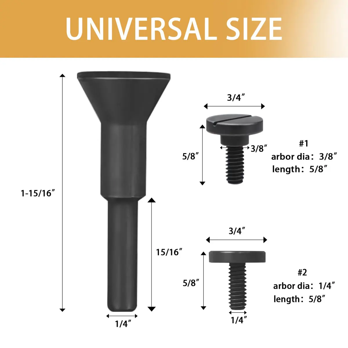 scottchen PRO Mounting Mandrel 2-Pack | 6.35mm (1/4") Shank for Rotary Tools - view 2