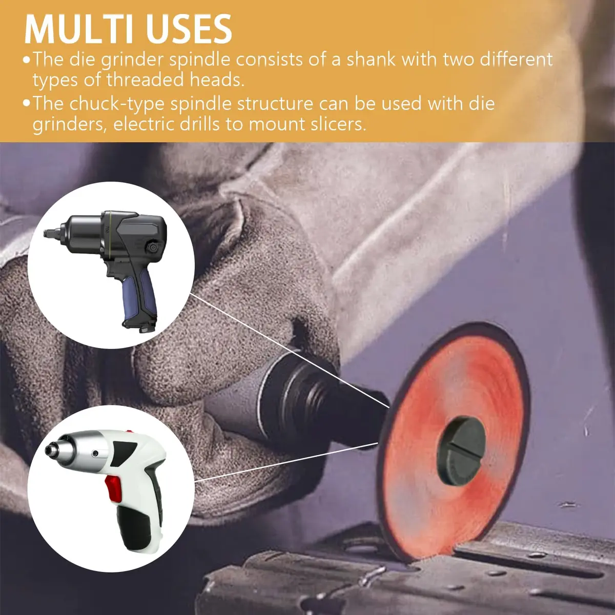 scottchen PRO Mounting Mandrel 2-Pack | 6.35mm (1/4") Shank for Rotary Tools - view 4