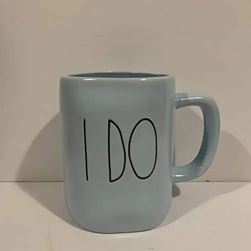 Rae Dunn I DO Coffee Mug - allside blue - Ceramic - wedding gift | Microwave Safe - view 2
