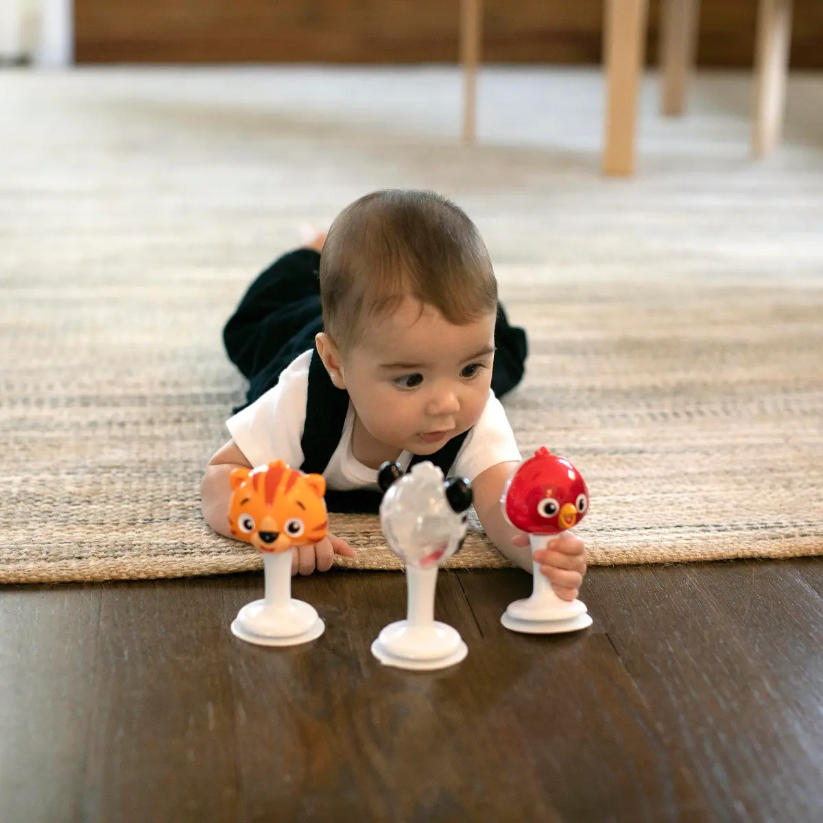 Baby Einstein Rattle & Jingle Trio High Chair Suction Toys Take-Along Musical Rattle Set 3 Count | Ages 6 Months+ - view 2