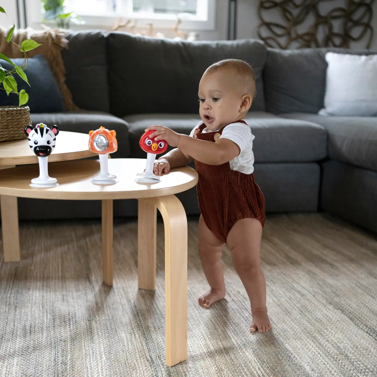 Baby Einstein Rattle & Jingle Trio High Chair Suction Toys Take-Along Musical Rattle Set 3 Count | Ages 6 Months+ - view 4