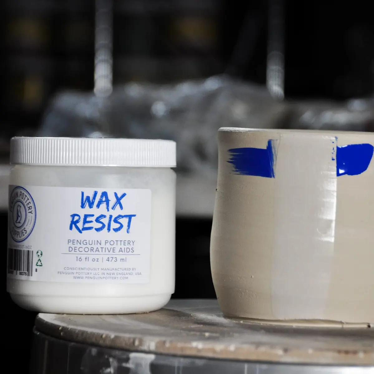 Penguin Pottery Ceramic Wax Resist, 473ml (1 Pint) | For Intricate Glaze Designs & Kiln Firing - view 3