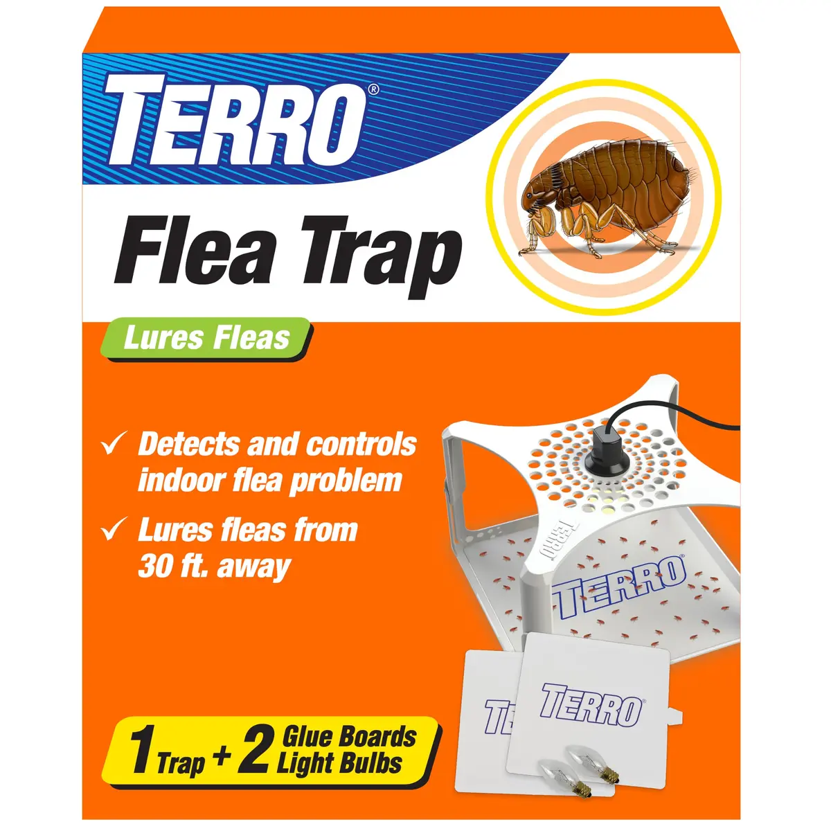 Terro Indoor Electric Flea Trap and Killer, Refillable Plug-in Bug Trap | Detect & Control Fleas Indoors - main product image