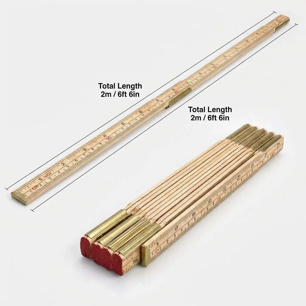 QWORK Folding Wood Rule 78 Inches (198.12 cm) | Carpenters Foldable Measuring Tool - view 5