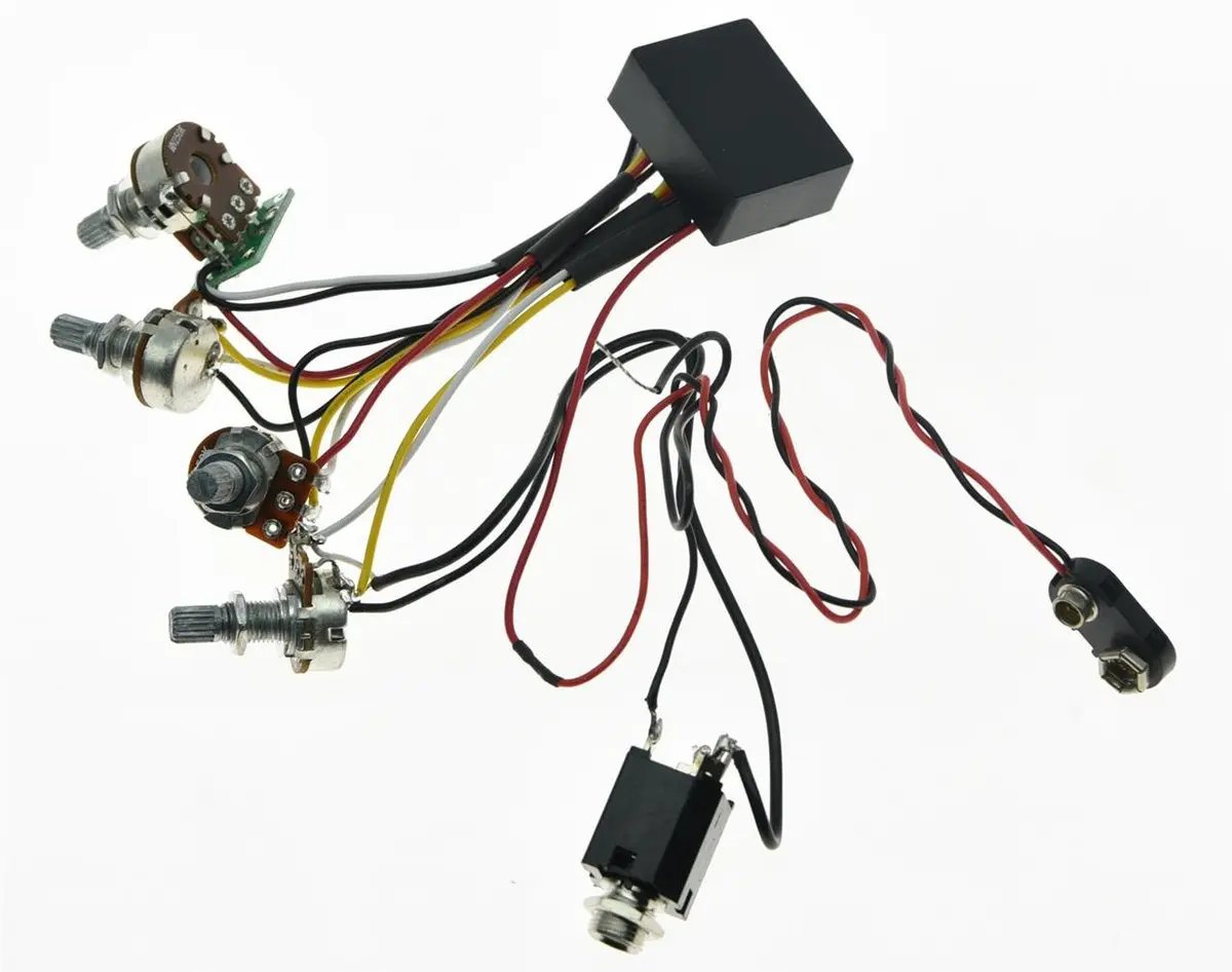 KAISH Prewired 2 Band EQ Equalizer for Electric Bass | Active & Passive Circuit - main product image
