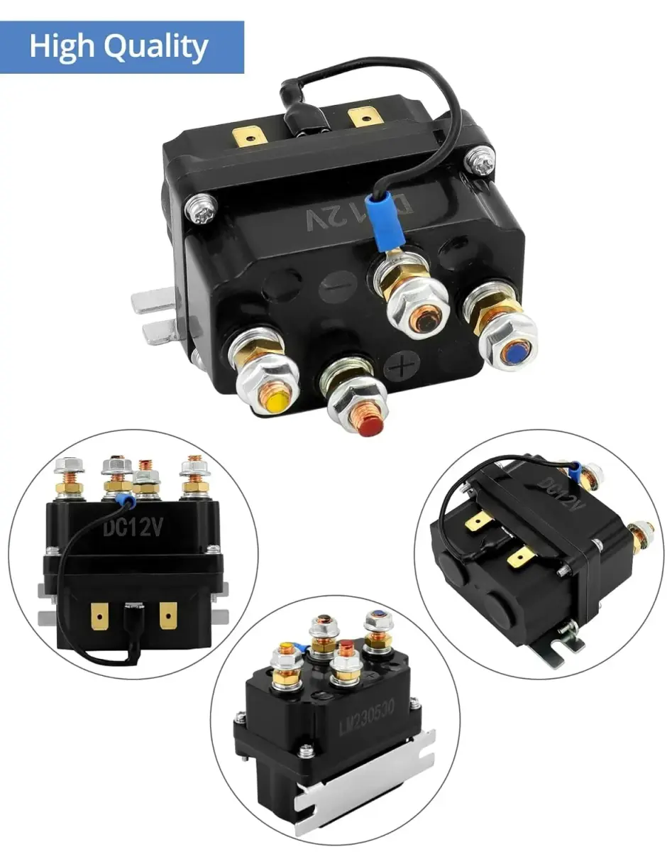 QWORK 12V 250A Winch Relay Solenoid | Replaces Contactor for 3000-5000lbs ATV UTV Winches - view 3