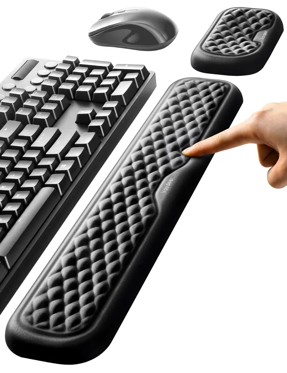 Vaydeer Wrist Rest for Keyboard and Mouse | Ergonomic Memory Foam Support Pad for Office & Gaming - main product image