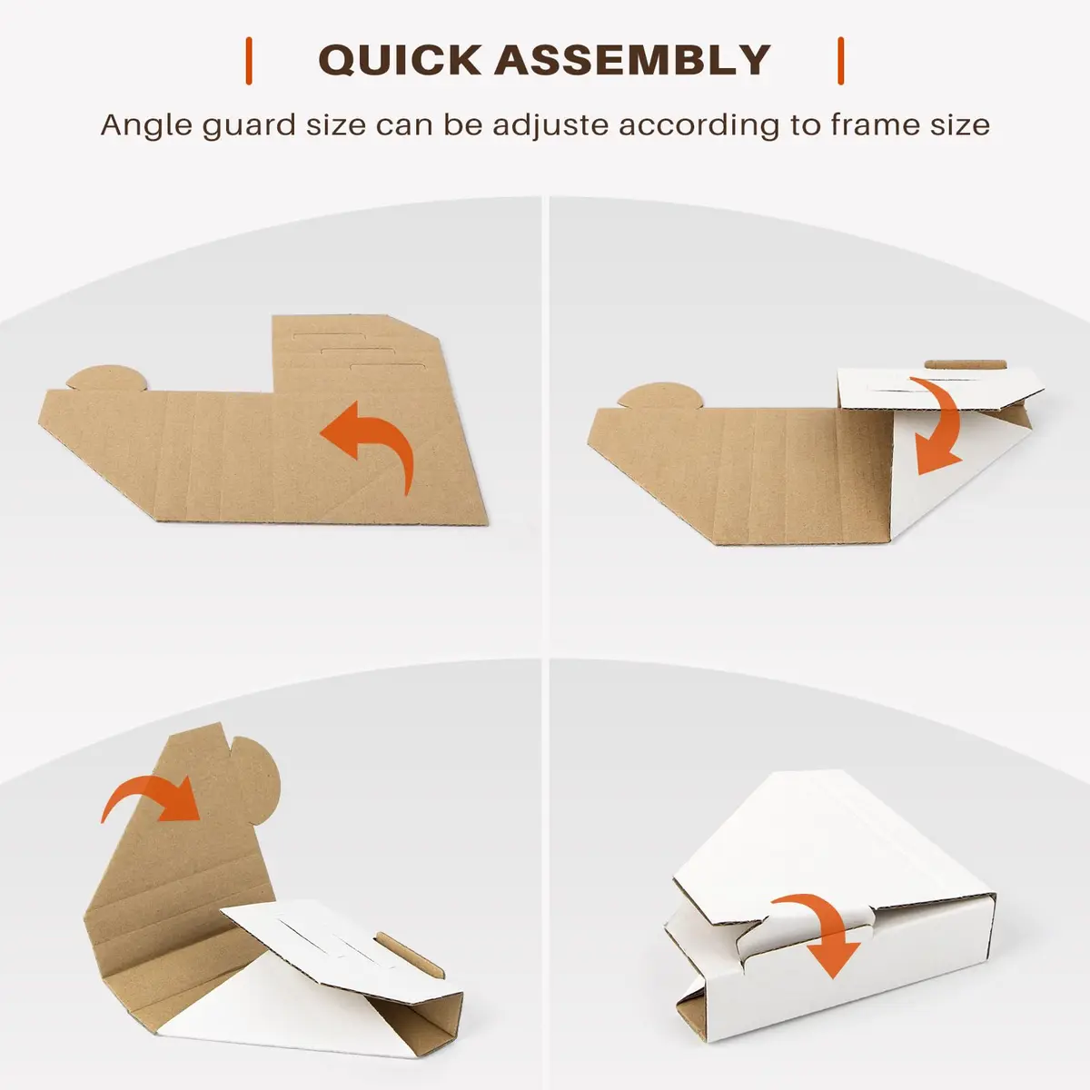 Golden State Art Adjustable Cardboard Corner Edge Protectors 400 Pack | Reusable Impact-Resistant Frame Protectors - view 4