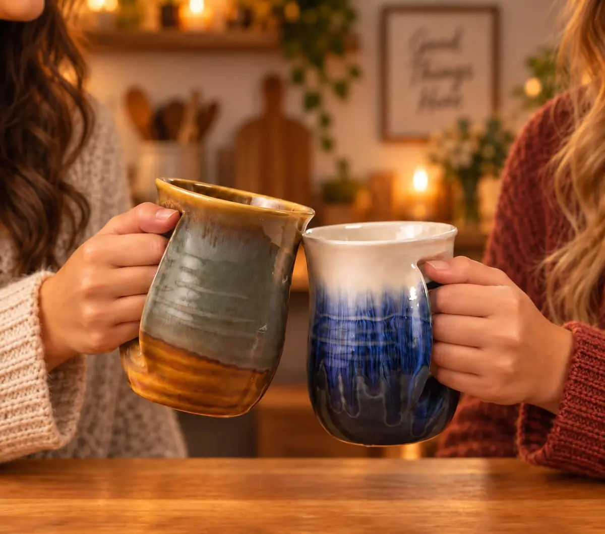 GUTE Hand Warmer Mug 14oz (414ml) | Cozy Ceramic Coffee Cup with Warm Pocket - view 6